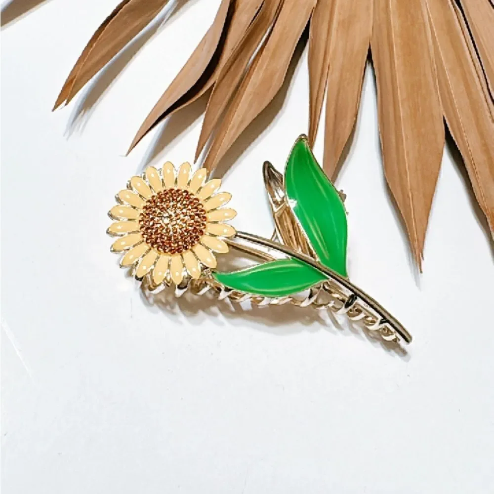 Sunflower hair clips S767